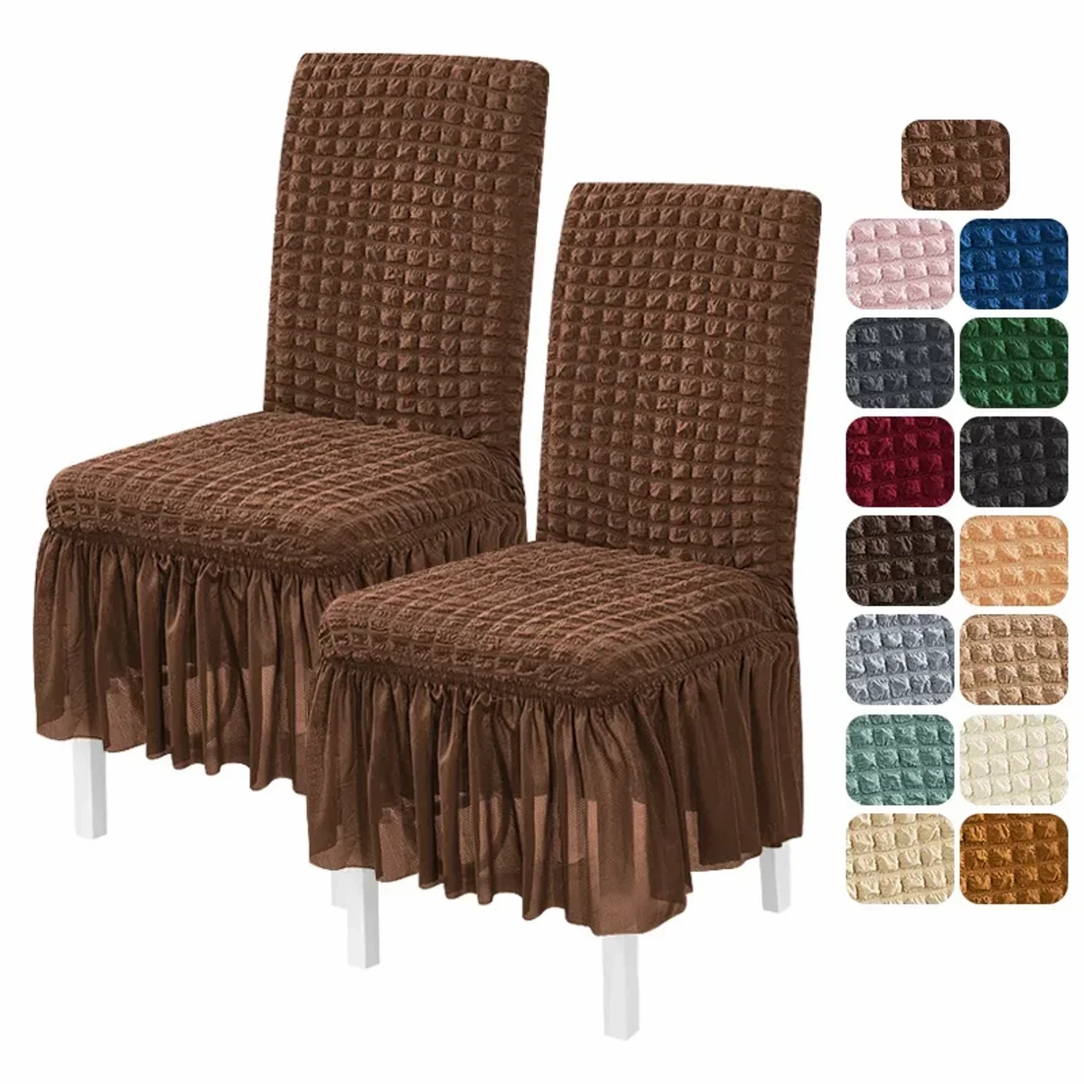 Chair Covers for Dining Room Seat (coffee colour,merun colour,sky blue colour)